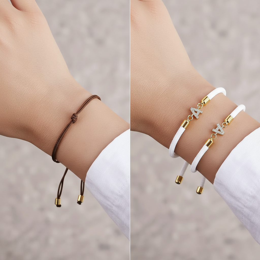 Adjustable Letter Initial Bracelets
