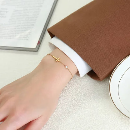 Bracelet Croix Zirconium